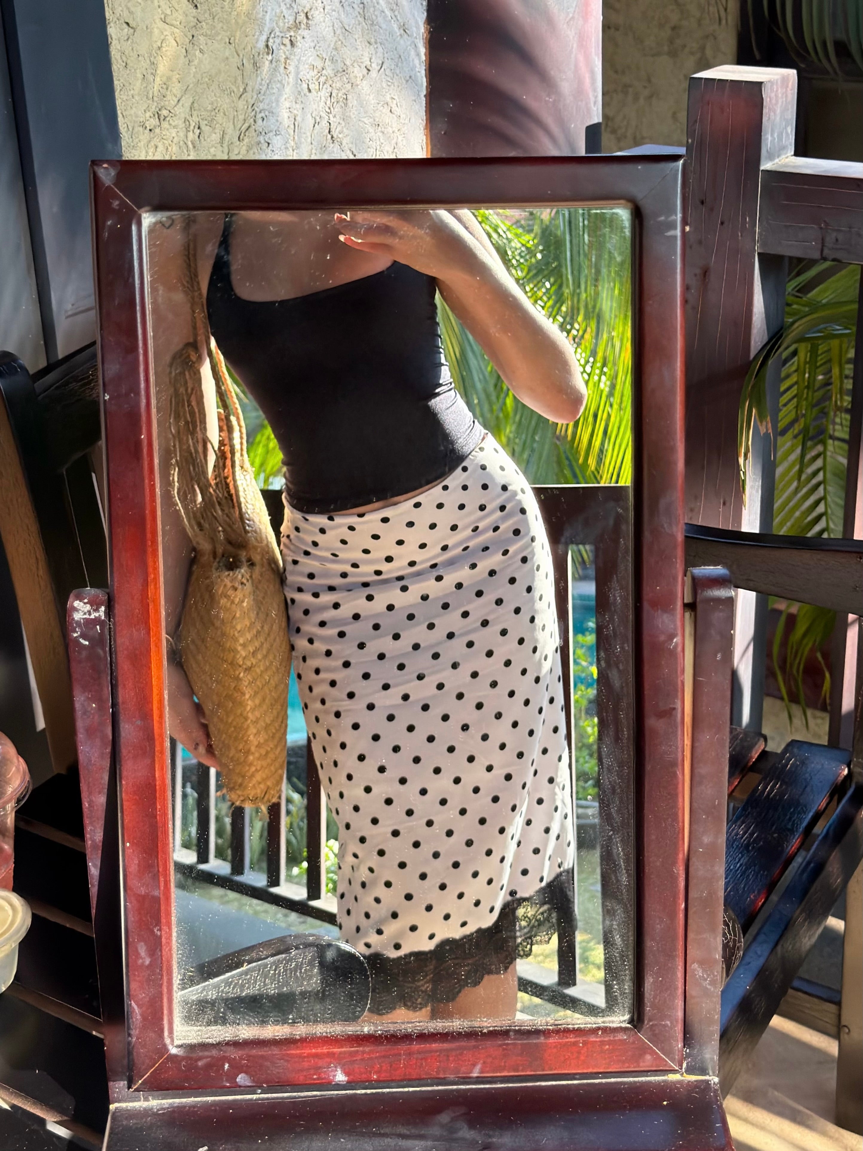POLKA DREAM SKIRT - WHITE