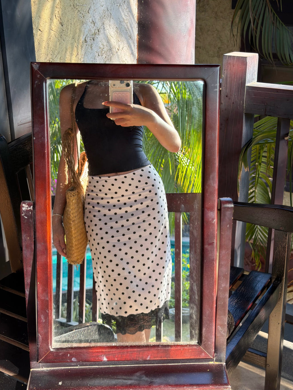 POLKA DREAM SKIRT - WHITE