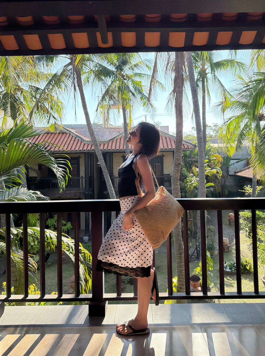 POLKA DREAM SKIRT - WHITE