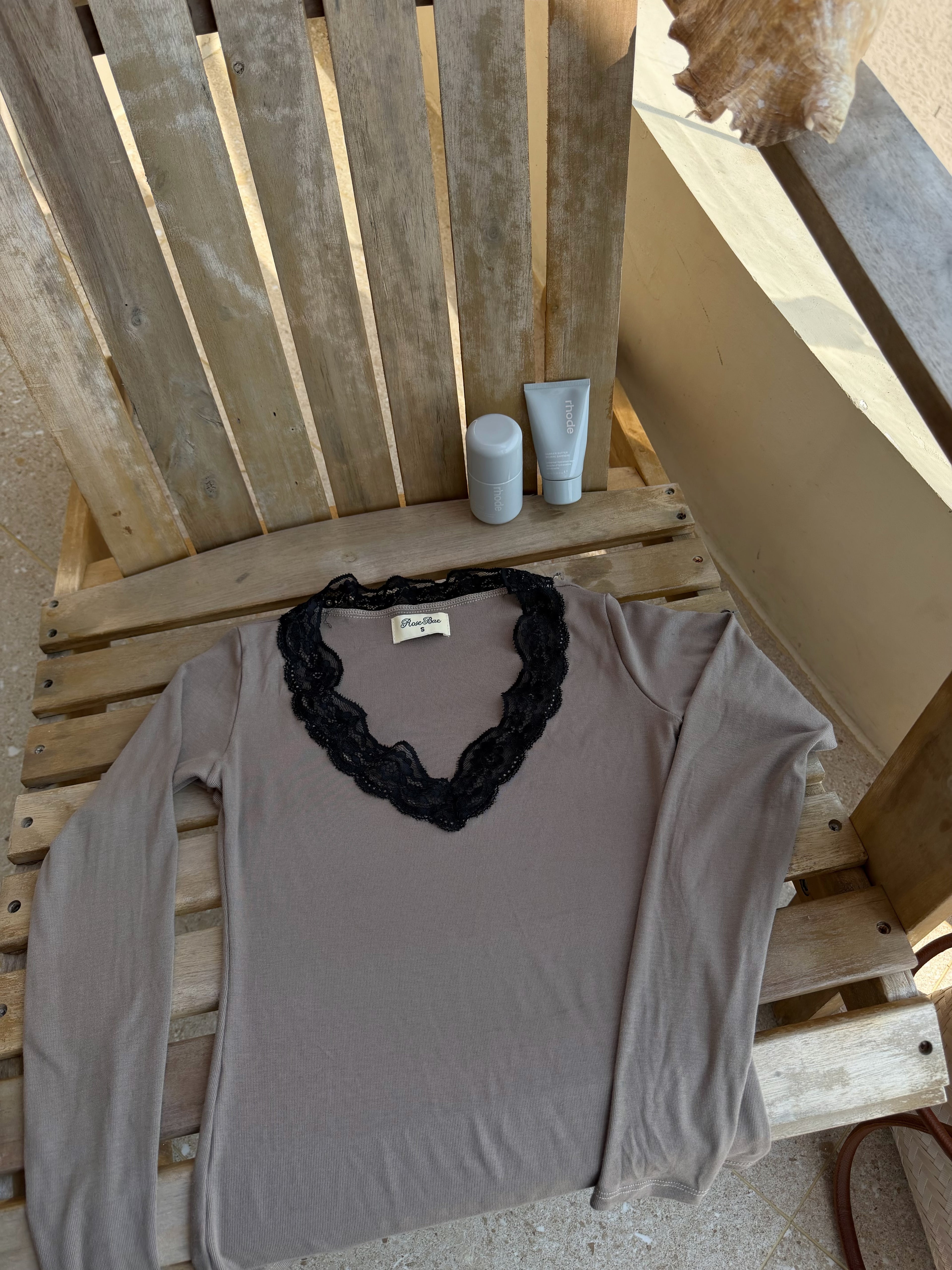 LACE VELVET TOP
