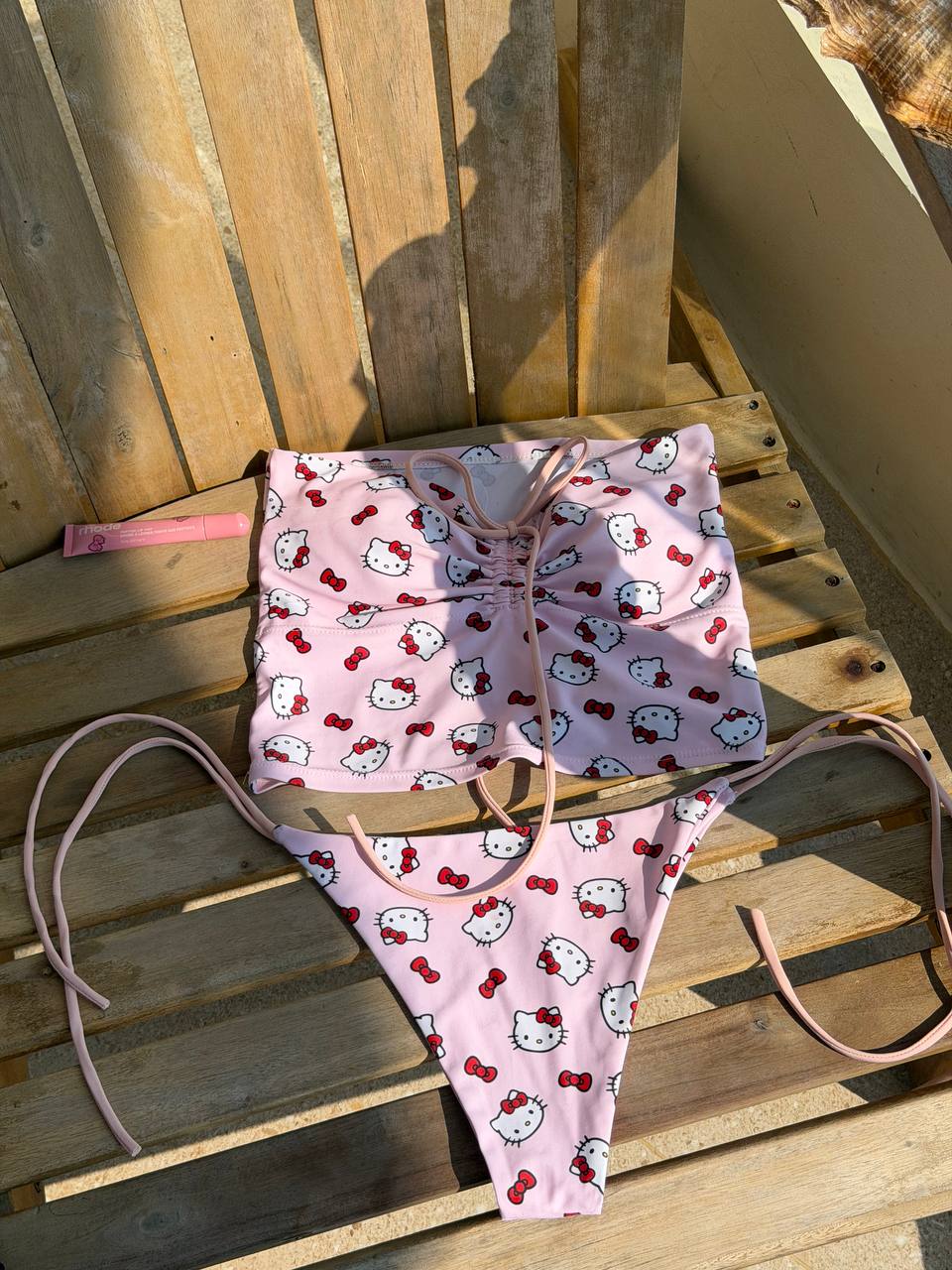Kitty Bow Bikini Set - front view | RoseBae